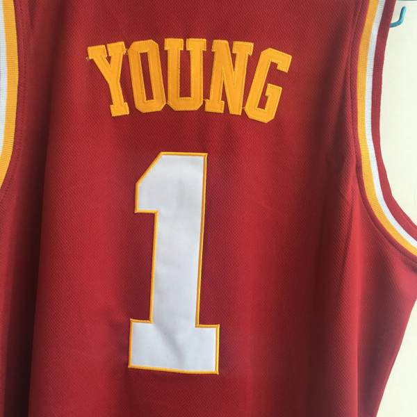 USC Trojans Red #1 YOUNG NCAA Basketball Jersey