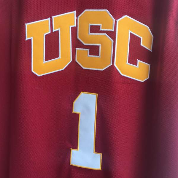 USC Trojans Red #1 YOUNG NCAA Basketball Jersey