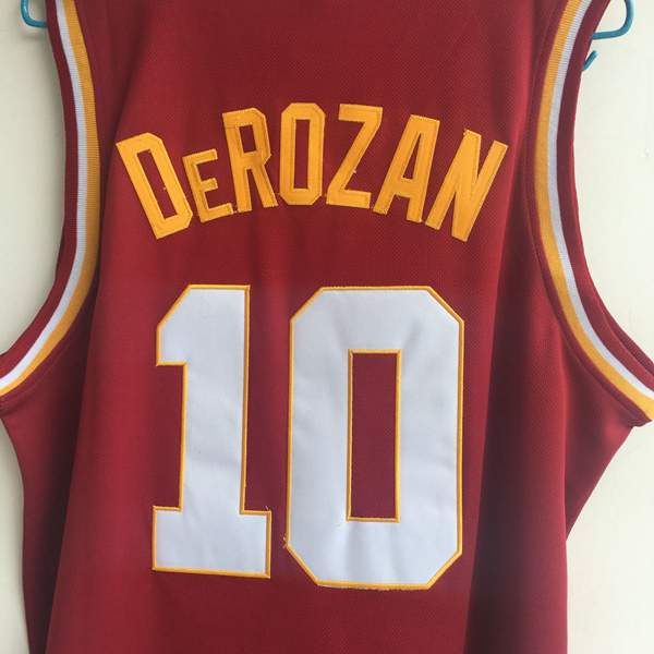 USC Trojans Red #10 DeROZAN NCAA Basketball Jersey