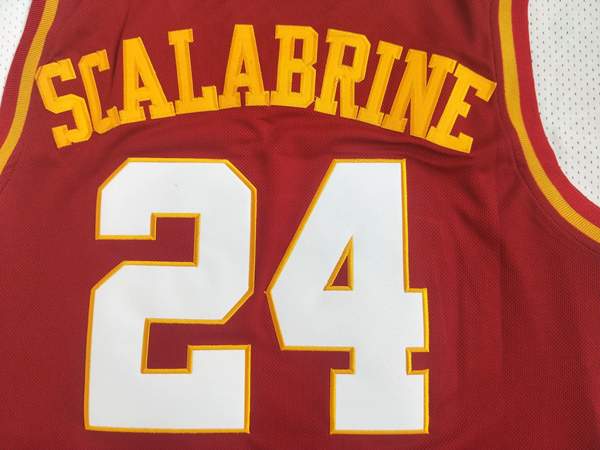 USC Trojans Red #24 SCALABRINE NCAA Basketball Jersey