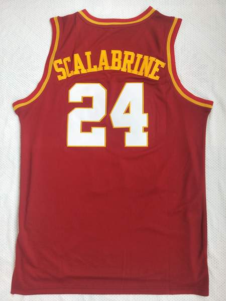 USC Trojans Red #24 SCALABRINE NCAA Basketball Jersey
