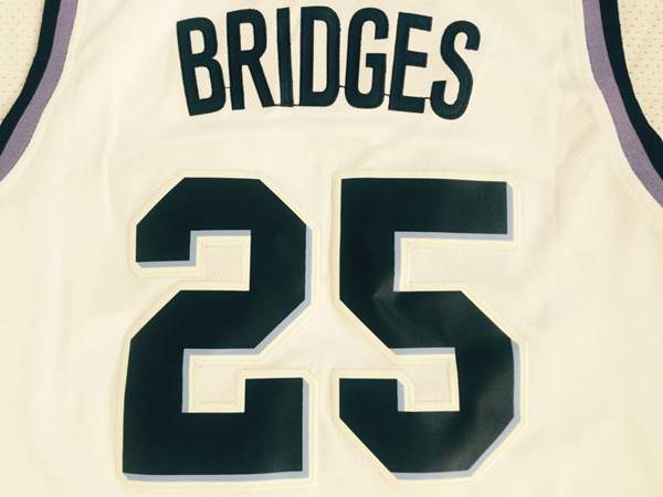 Villanova Wildcats White #25 BRIDGES NCAA Basketball Jersey