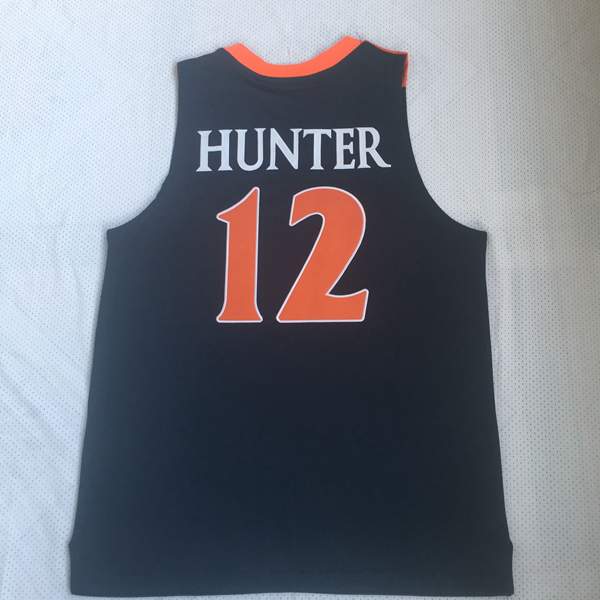 Virginia Cavaliers Dark Blue #12 HUNTER NCAA Basketball Jersey