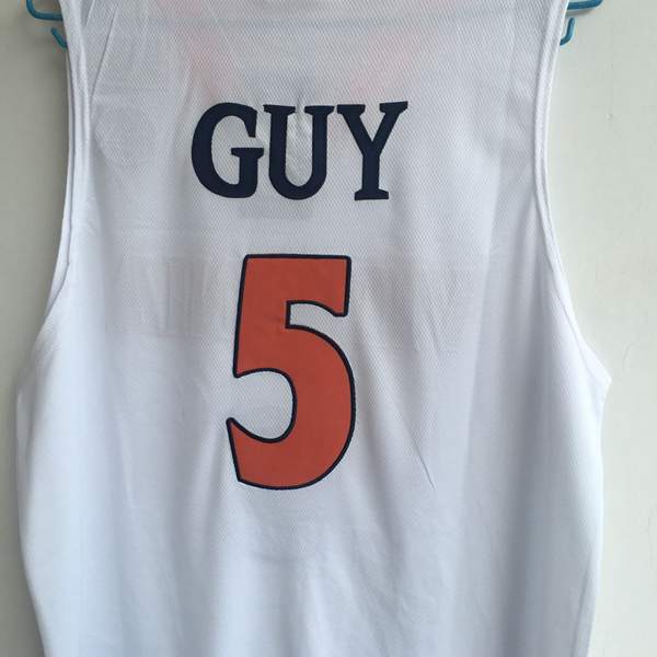 Virginia Cavaliers White #5 GUY NCAA Basketball Jersey