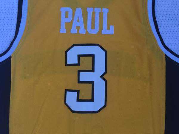Wake Forest Demon Deacons Yellow #3 PAUL NCAA Basketball Jersey