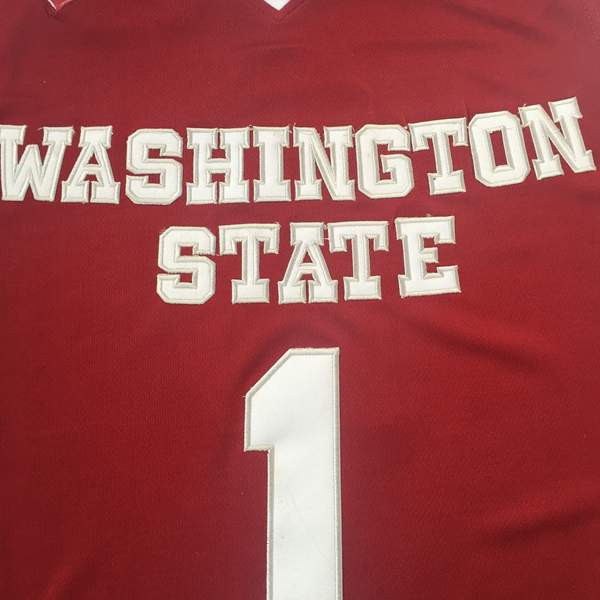 Washington State Cougars Red #1 THOMPSON NCAA Basketball Jersey
