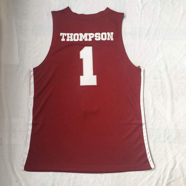 Washington State Cougars Red #1 THOMPSON NCAA Basketball Jersey