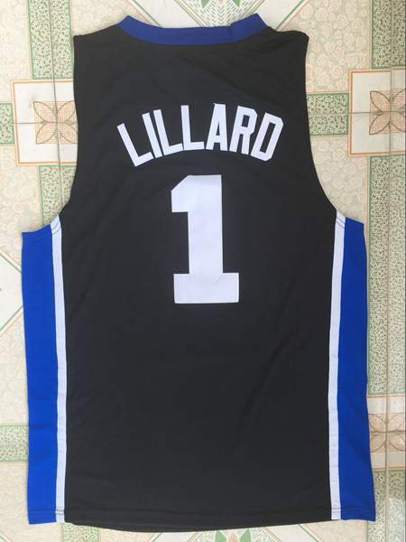 Weber State Wildcats Black #1 LILLARD NCAA Basketball Jersey