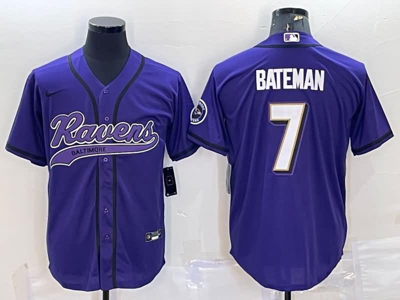 Baltimore Ravens Purple MLB&NFL Jersey