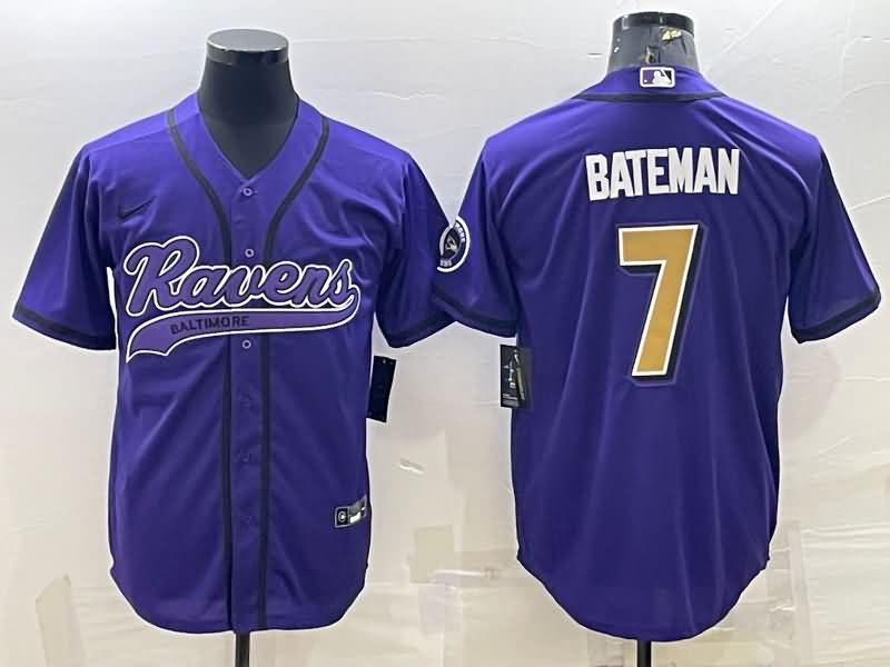 Baltimore Ravens Purple MLB&NFL Jersey 02