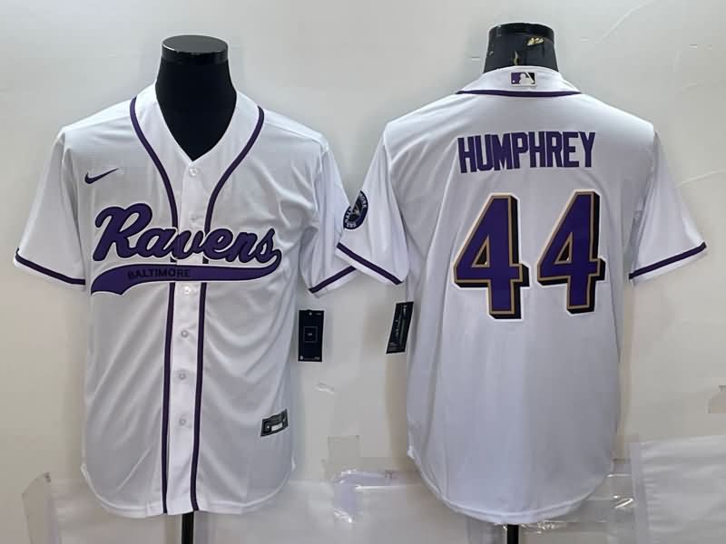 Baltimore Ravens White MLB&NFL Jersey