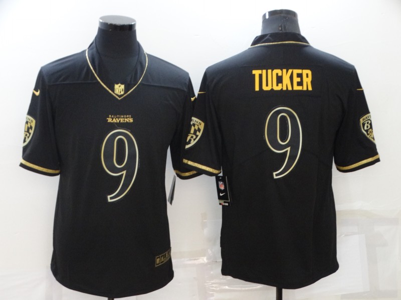 Baltimore Ravens Black Gold Retro NFL Jersey