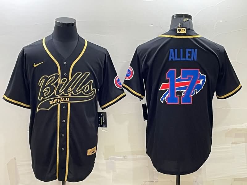 Buffalo Bills Black Gold MLB&NFL Jersey