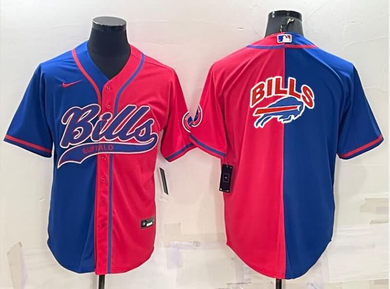 Buffalo Bills Blue Red MLB&NFL Jersey