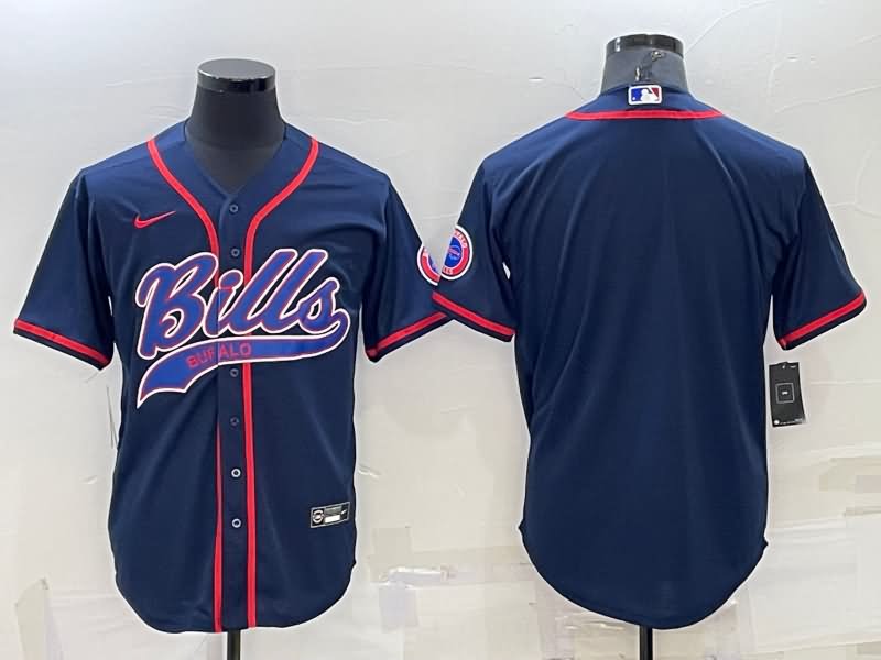 Buffalo Bills Dark Blue MLB&NFL Jersey