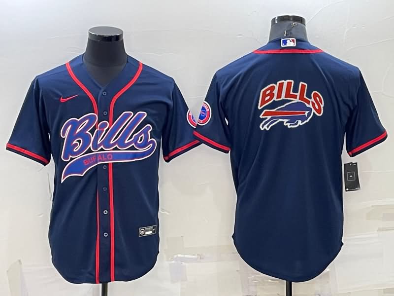 Buffalo Bills Dark Blue MLB&NFL Jersey