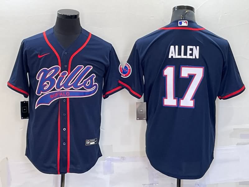 Buffalo Bills Dark Blue MLB&NFL Jersey