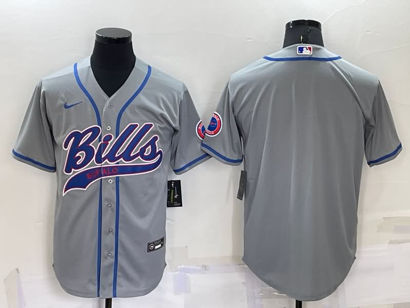 Buffalo Bills Grey MLB&NFL Jersey