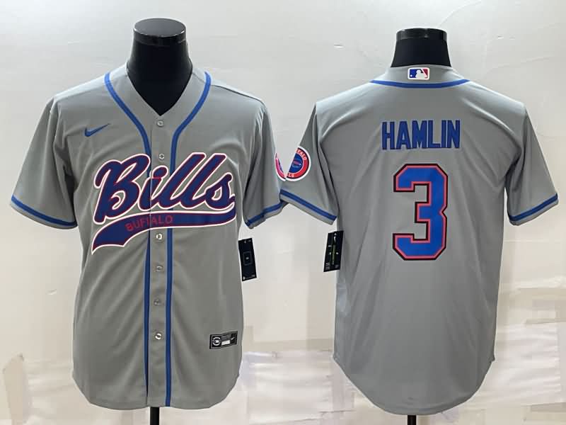 Buffalo Bills Grey MLB&NFL Jersey