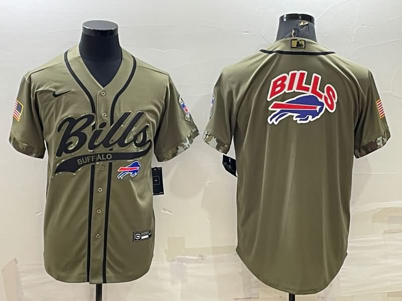 Buffalo Bills Olive Salute To Service MLB&NFL Jersey