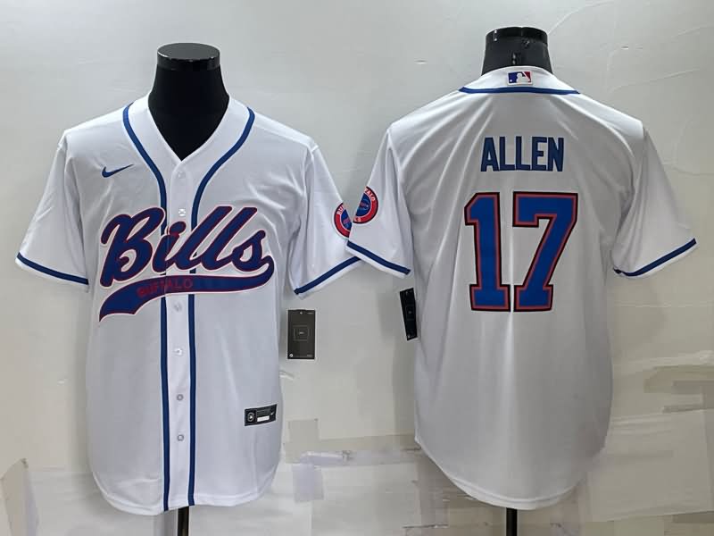 Buffalo Bills White MLB&NFL Jersey