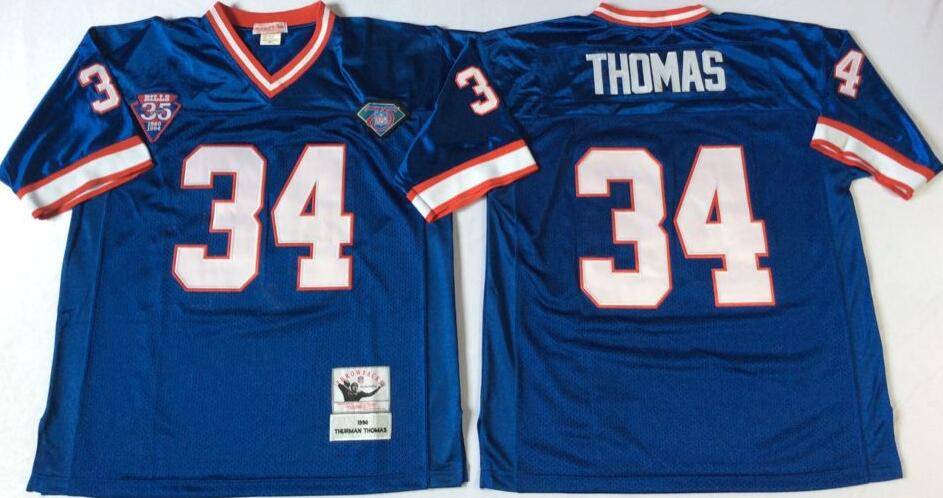 Buffalo Bills Blue Retro NFL Jersey