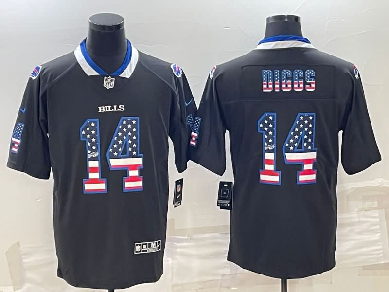 Buffalo Bills Black USA Flag NFL Jersey