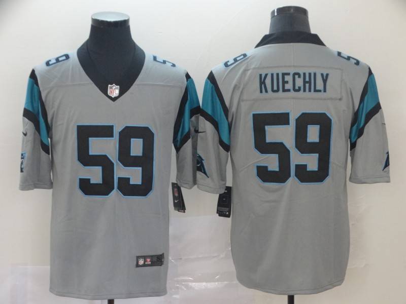 Carolina Panthers Grey Inverted Legend NFL Jersey