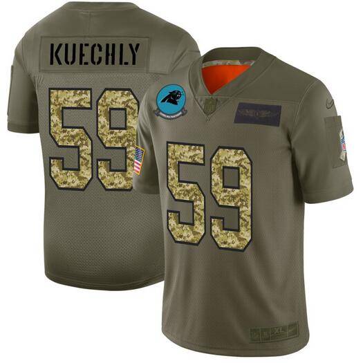 Carolina Panthers Olive Salute To Service NFL Jersey