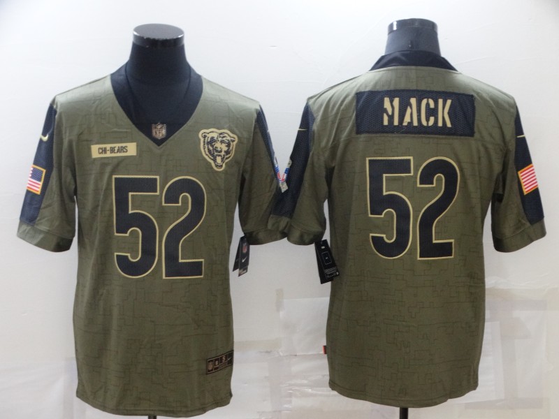 Chicago Bears Olive Salute To Service NFL Jersey