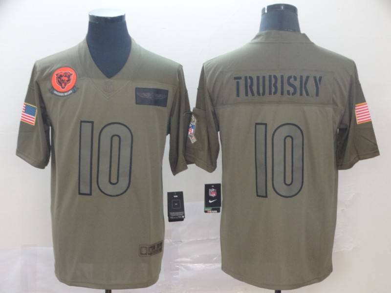 Chicago Bears Olive Salute To Service NFL Jersey 02