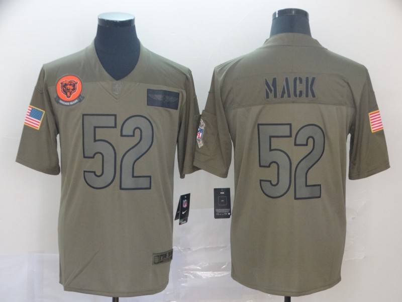 Chicago Bears Olive Salute To Service NFL Jersey 02