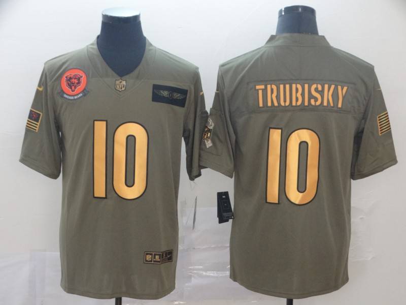 Chicago Bears Olive Salute To Service NFL Jersey 03