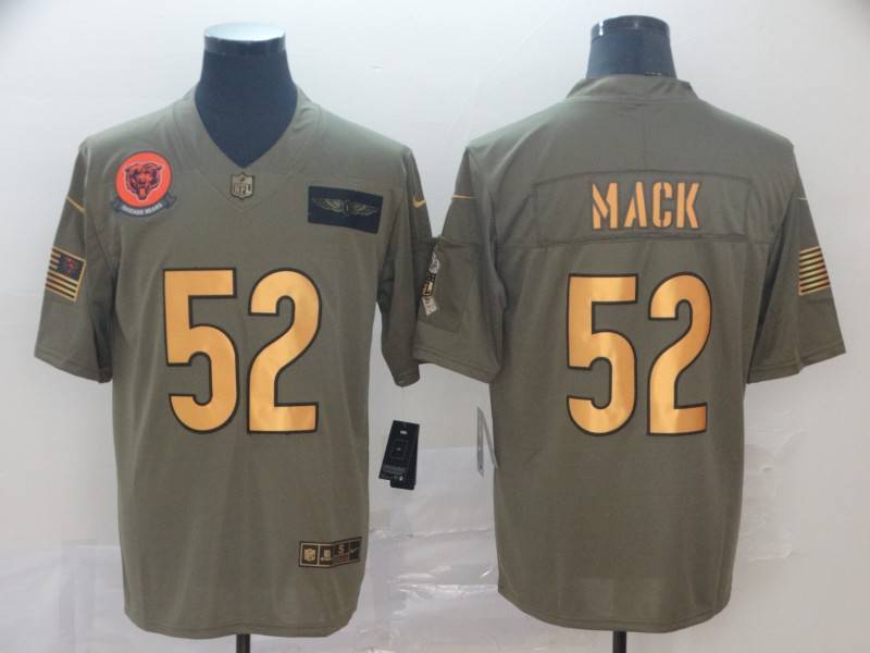 Chicago Bears Olive Salute To Service NFL Jersey 03