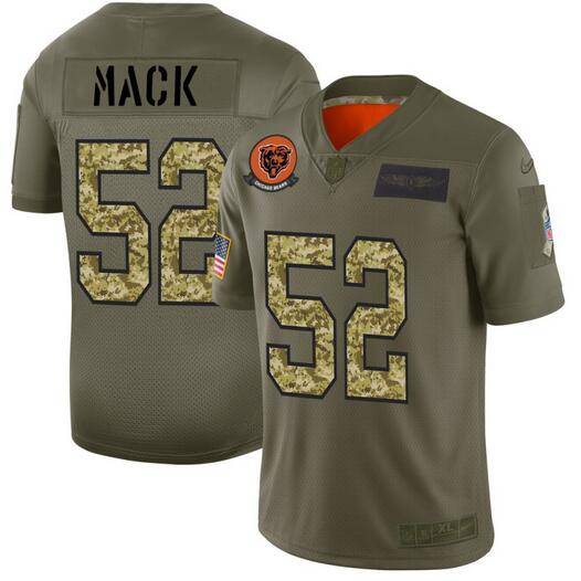 Chicago Bears Olive Salute To Service NFL Jersey 04