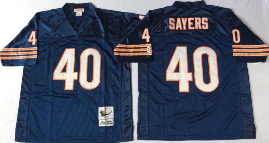 Chicago Bears Dark Blue Retro NFL Jersey