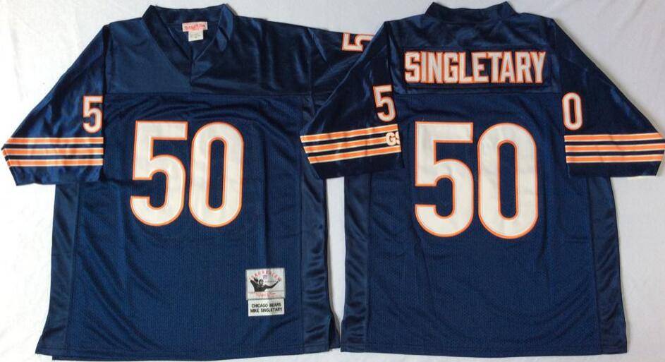 Chicago Bears Dark Blue Retro NFL Jersey