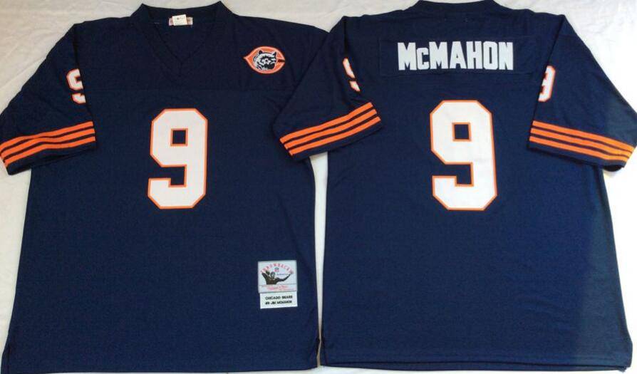 Chicago Bears Dark Blue Retro NFL Jersey 02