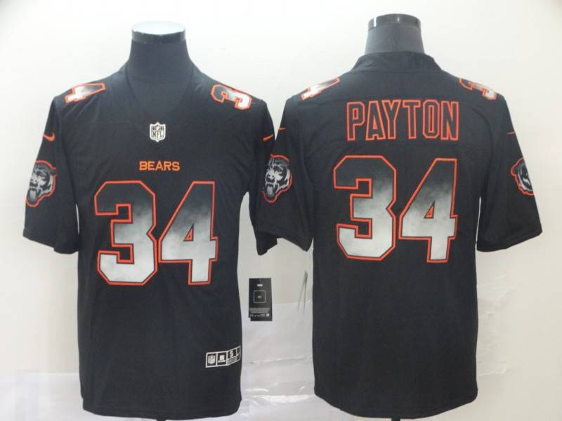 Chicago Bears Black Smoke Fashion NFL Jersey