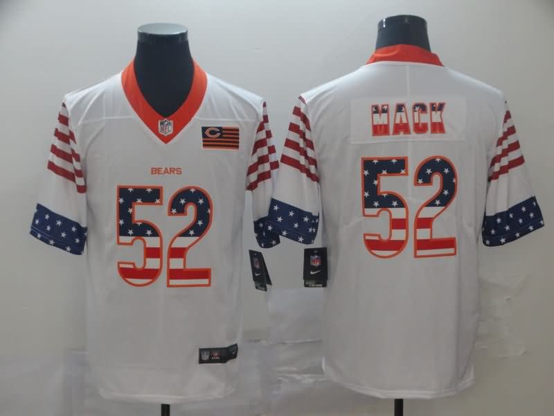 Chicago Bears White USA Flag NFL Jersey