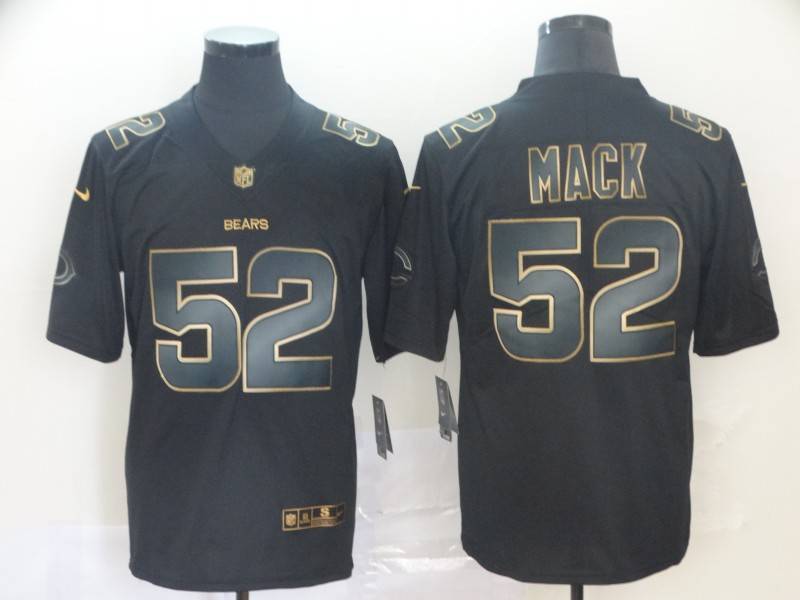 Chicago Bears Black Gold Vapor Limited NFL Jersey