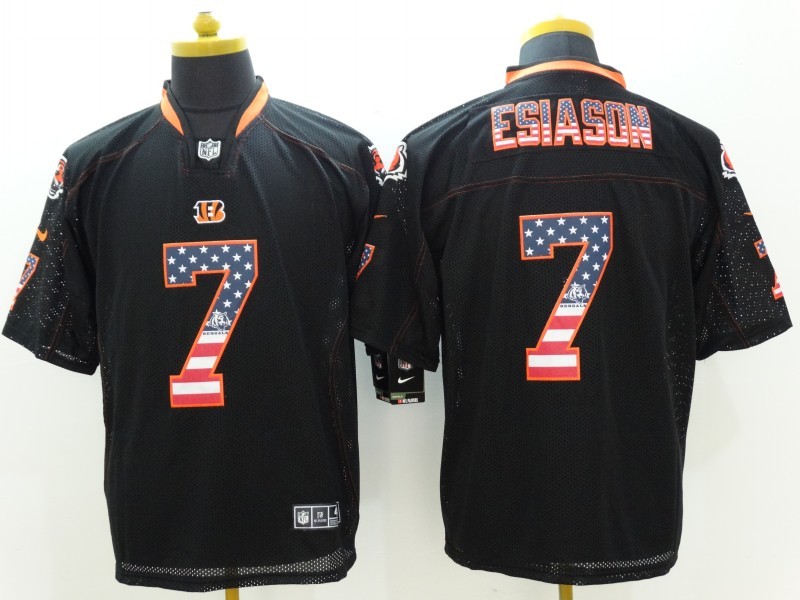 Cincinnati Bengals Black USA Flag NFL Jersey