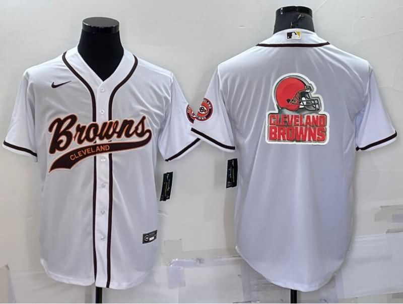 Cleveland Browns White MLB&NFL Jersey