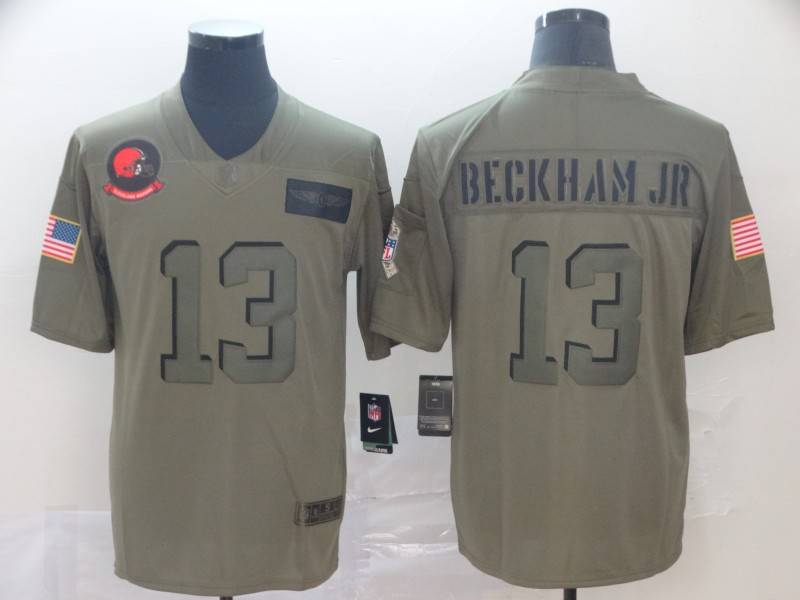 Cleveland Browns Olive Salute To Service NFL Jersey