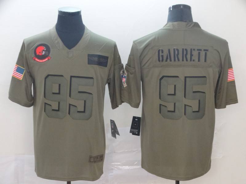 Cleveland Browns Olive Salute To Service NFL Jersey