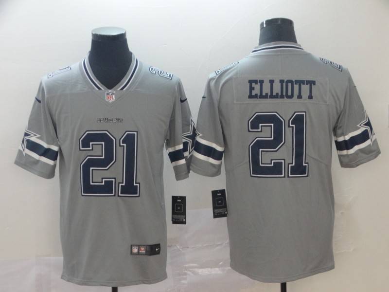 Dallas Cowboys Grey Inverted Legend NFL Jersey