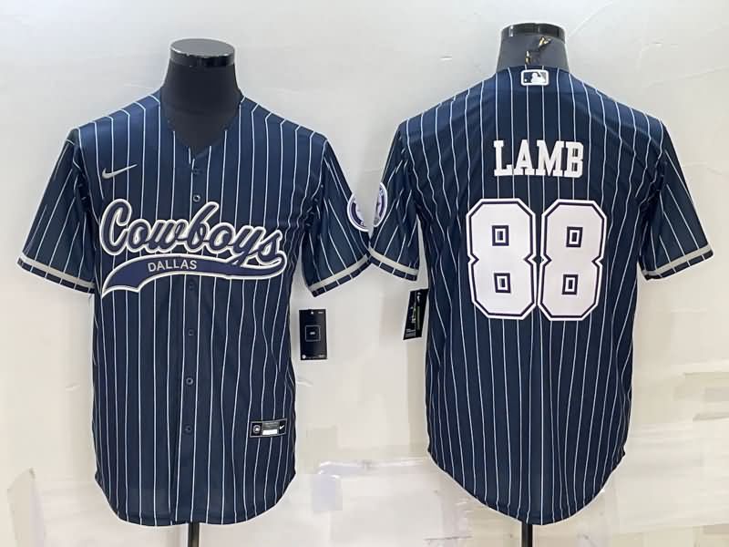 Dallas Cowboys Dark Blue MLB&NFL Jersey 02