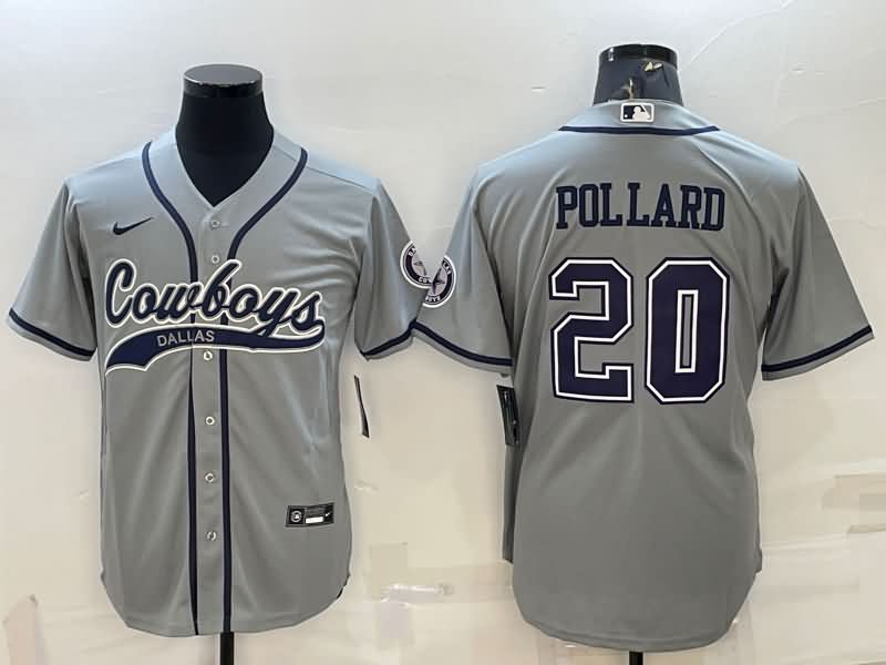 Dallas Cowboys Grey MLB&NFL Jersey