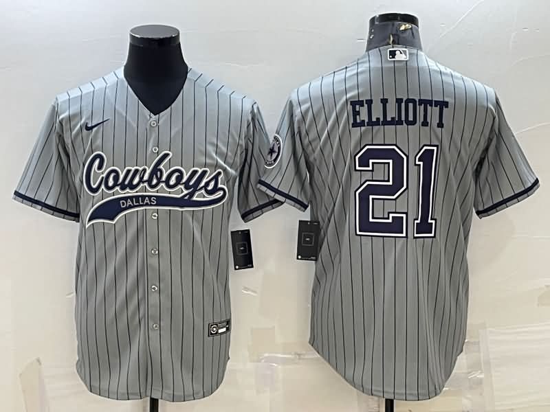 Dallas Cowboys Grey MLB&NFL Jersey 02