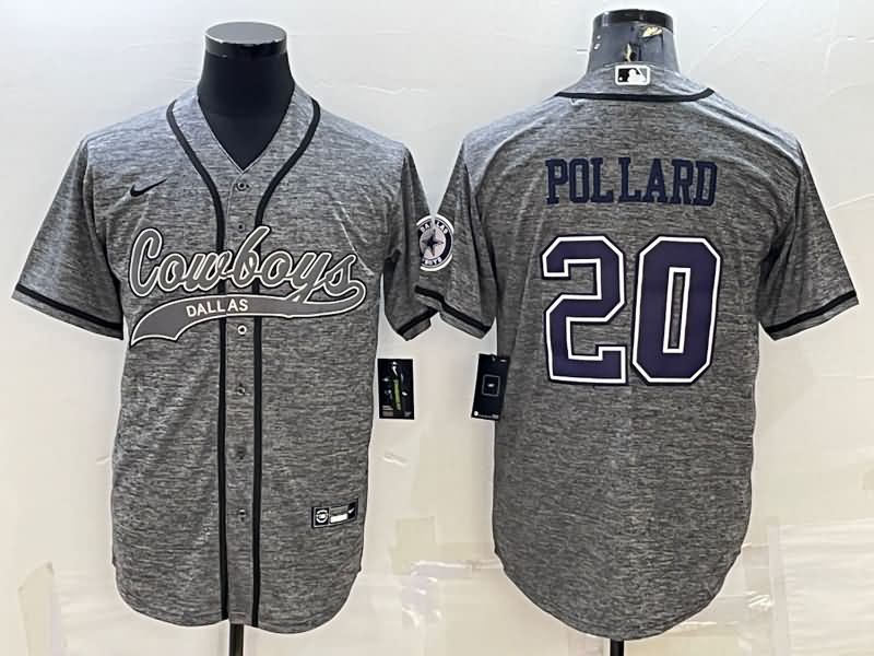 Dallas Cowboys Grey MLB&NFL Jersey 03